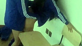 Wtf so cute but shes not innocent anymore hot student taking private lessons with her classmate and he fucks her right in the classroom