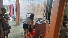 my wife left and the maid couldn't resist my big errect cock, she banged me hard