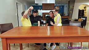 Blonde Teen Sucking Stepdad's Cock