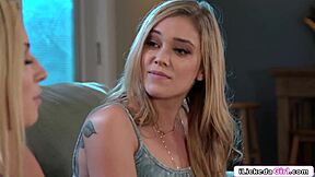 straight babe first time getting shaved pussy licked by lesbian?