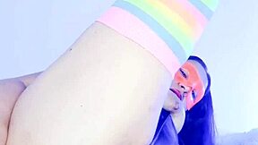 Slutty latina colombian stepmom seduces stepson with giant cameltoe masturbation