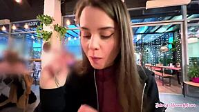 Cute petite girl rides big cock in Budapest sex vlog with Jamie Young