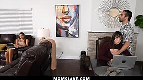 unemployed daddy freeuses wife and stepdaughter at work