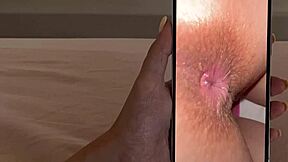 Close-up recording of anal on husband's phone