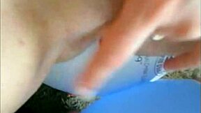 Sophie Boldly Fingers Pussy in Jeans Miniskirt and Red Lingerie on Webcam