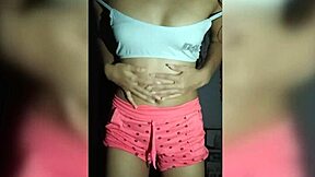 She touches herself in mini skirt asking for sex