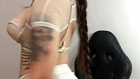 beautiful young latina with big tits showcases her best assets in softcore solo