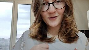 Young Student Fucks Courier Rough And Gets Cum On Face!