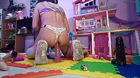 Teen Slut Takes Big Toys In Anal With Pigtails