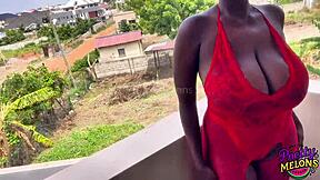 i watch this teen masturbate outdoors in lingerie, squirting with big clit and juicy ass