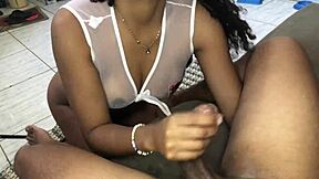 In this casual story, the curvy asian neighbor flashes and takes a huge cock in her tight pussy with tattoo.