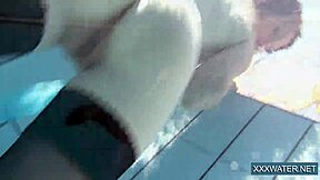 hot hungarian teen in the swimming pool petra