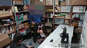 police viewed the suspect's actions on camera involving small tits and ass