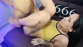 Hot Call to Boyfriend Turns Steamy with Dirty Talk. Bent Over Spreading for Monster Cock.