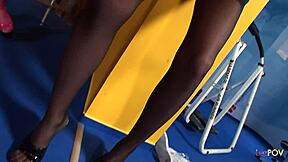 Brunette Feels Passion Licking Lesbo Lover's Small Tits