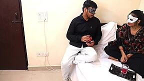 Friend's step mom gets fucked in bedroom when son is not home, enjoys dick and sucks in role play