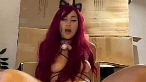 Red Haired Teen Prepares Sex Machine?
