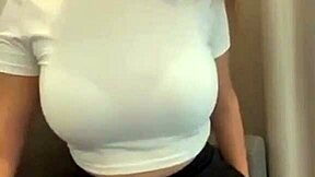 Stepmom In Short Skirt Shows Her Bra