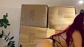 Red Haired Teen Prepares Sex Machine?