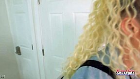 I Adore How Skinny Blonde Cutie Sassy Sucks Cock Before Pussy Pounding