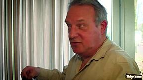 Bald guy fucks sweet virgin teen hard