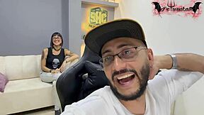 beautiful teen gives first day blowjob in office