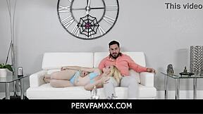 teen says, 'meet my new stepbro, let's please him with taboo fucking'