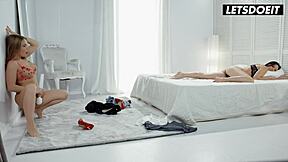 Russian lesbians enjoy intense morning sex with muff diving and moaning.