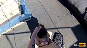 Sexy Russian Teen Bitch Gets Hardcore Fucking On The Roof In HD