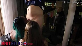 i watch two british teen 18+s sucking huge cock in cosplay at college party