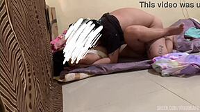 Caught in the dorm? Filipina gets dirty talk and first time with husband's friend!