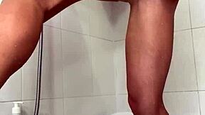 Horny Petite Blonde Masturbates To Crazy Orgasm In Shower!