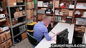 Cleo Clementine sucks officer's cock after stealing.