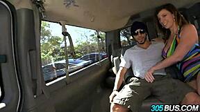 Sara Jay rides bus with huge ass in public