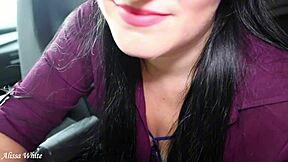 Horny Sexy Alissa Wants Fucked in Car Backseat, Cum on My Ass