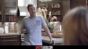 blonde babysitter gets caught up with a cheating husband in doggystyle action