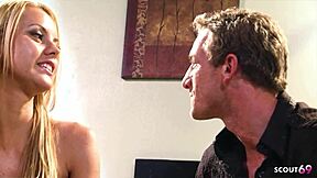 fitness model with small waist gets hard fucked and facial at casting 😏