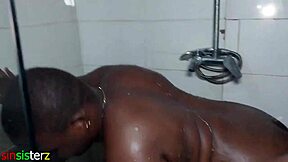 Shower sex with bent over hardcore sucking 😊