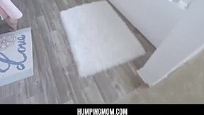 dirty milf stepmom sends hot pics to her stepson. it leads to deepthroat blowjob and handjob in bed.