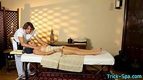 Hidden Cam Spies On Brunette Babe's Tit Rub Massage