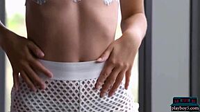 Does petite russian teen model lilit ariel look amazing naked with small tits and centerfold view?