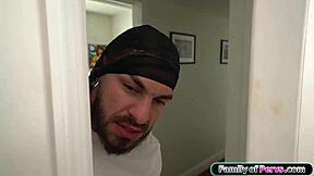 Stepson cant hold back and fucks stepmom with big tits brunette babe in domination fetish hardcore sex?