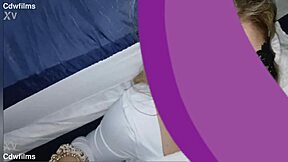 Petite Tatted White Girl Delivers Quick Blowjob Leading to Massive Facial Cumshot from Big Black Cock