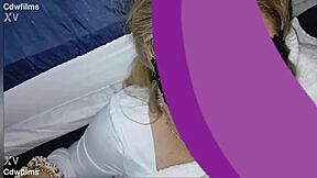 Petite Tatted White Girl Delivers Quick Blowjob Leading to Massive Facial Cumshot from Big Black Cock