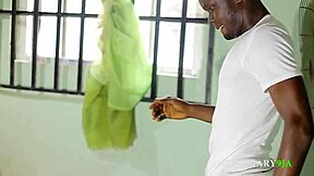 Damn! Hot African Pornstar Gets Fucked Hard by Horny Street Boy Until Orgasm!