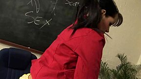 Student tanya cox fucks teacher with blowjob and interracial anal