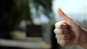 Busty teen babe in lingerie gives intense blowjob and handjob leading to massive cumshot.