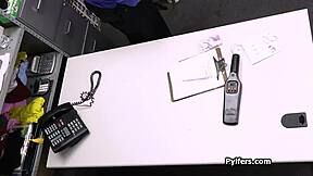 Will this teen asian pilfer escape or get fucked hard on office desk?