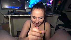 Why is this hungry teen sucking me under the table?