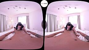 hey, what if this japanese maid in a big ass outfit wakes you up for some uncensored fun?